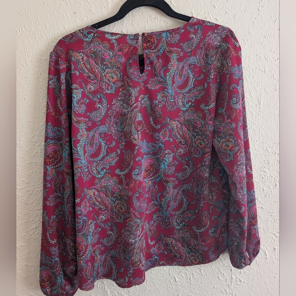 Talbots Paisley Ruffle Blouse - Picture 6 of 6